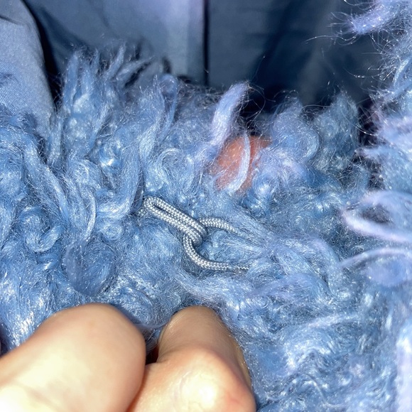 Ella Moss Blue Sasha Faux Fur Sweater Jacket - Picture 2 of 5